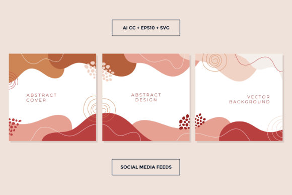 Abstract Geometric Square Cover Templates