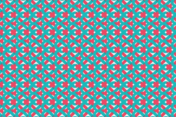 Chain Links Seamless Pattern: A Harmonious Blend of Turquoise and Pink