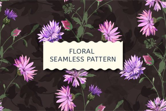 Cornflower Vector Seamless Pattern for Design