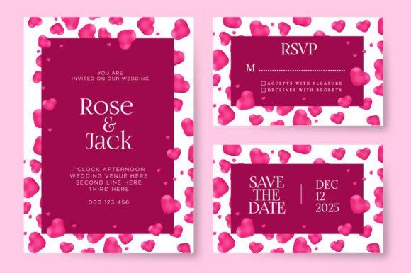 Design Your Dream Wedding Invite with Hearts