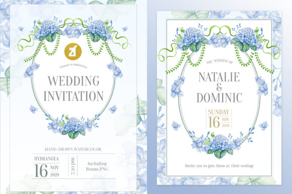 Discover the Elegance of Dusty Blue Wedding Invitation Graphic