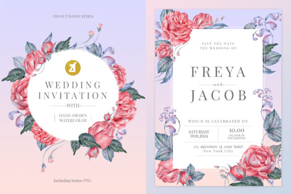 English Rose Wedding Invitation Vol.02: A Perfect Blend of Elegance and Artistry