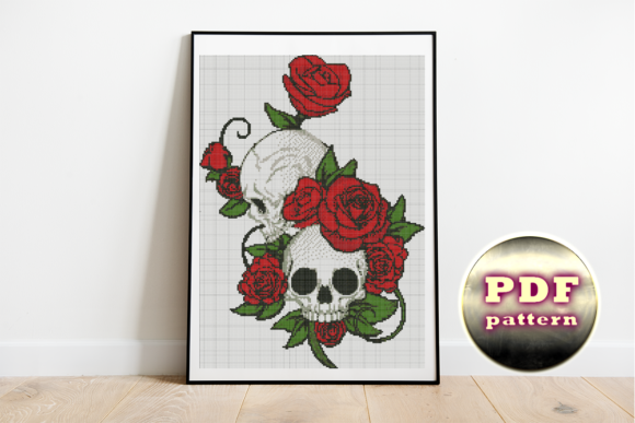 Explore Creativity with Skull and Roses Cross Stitch