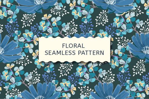 Explore the Beauty of Blue Flowers Vector Patterns