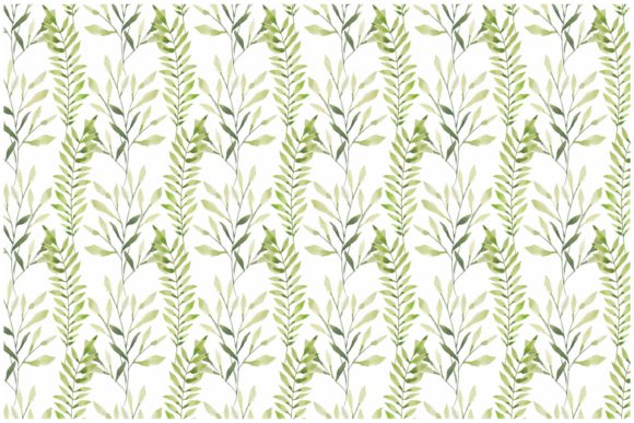 Exploring the Versatility of Watercolor Green Leaf Flower Pattern