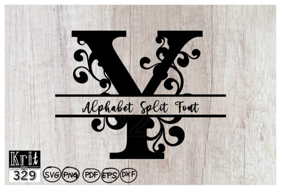 Exploring Y Alphabet Split Font Monogram