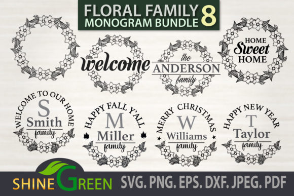 Family Monogram Bundle for Festive Seasons