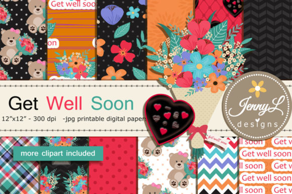 Get Well Soon Digital Papers and Clipart: A Comprehensive Resource for Creative Projects