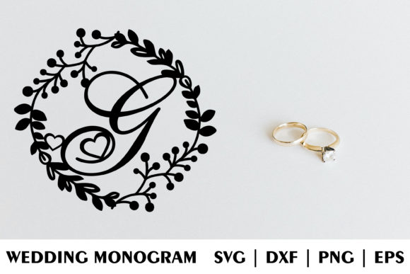 Letter G Wedding Monogram: A Unique Floral Design