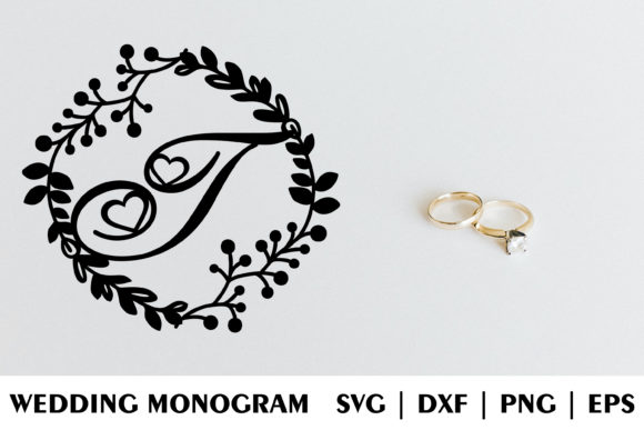 Letter T Wedding Monogram: A Unique Floral Design