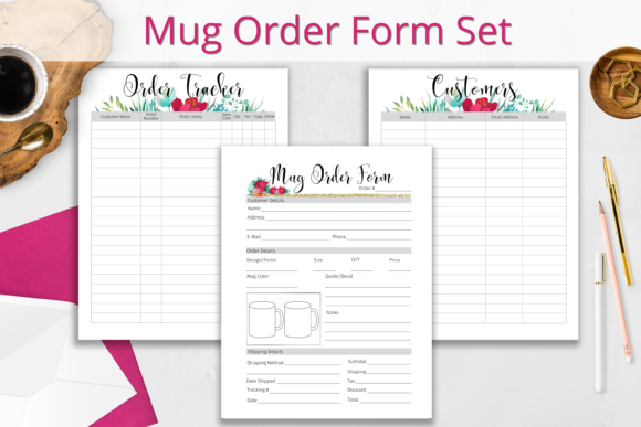 Streamline Your Business with the Mug Order Form and Tracker Set