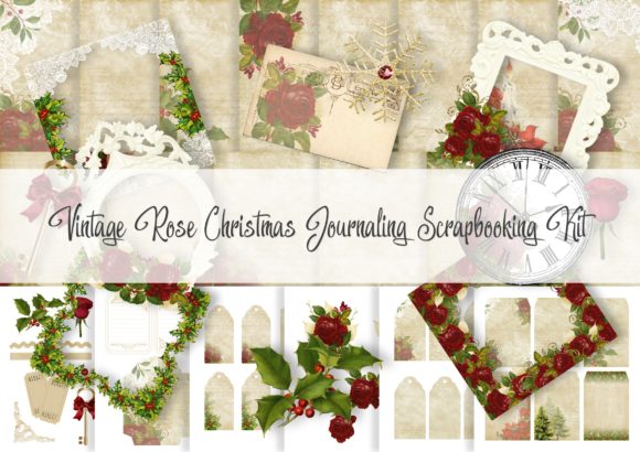 Vintage Rose Christmas Journaling Kit