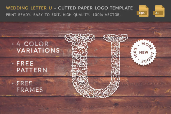 Wedding Letter U - A Charming and Versatile Logo Template