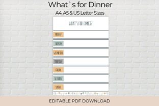 What's for Dinner Planner, Editable: A Stylish and Practical Meal Planning Solution